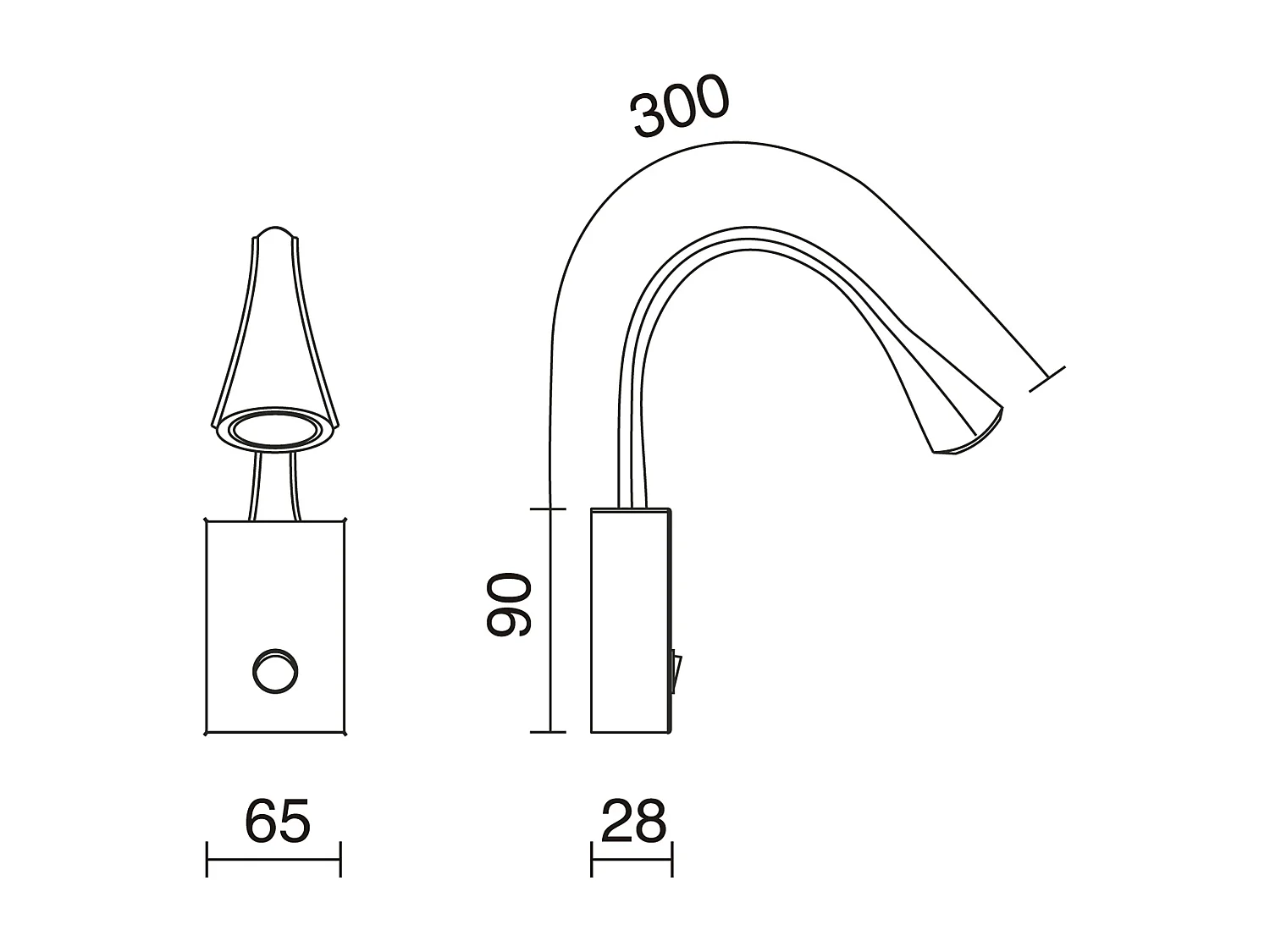 Aplique leitor de pele estilo moderno - uso interior - aço e couro vermelho - LED SMD 2W - 3.000K - 180º graus - ligar/desligar - IP20