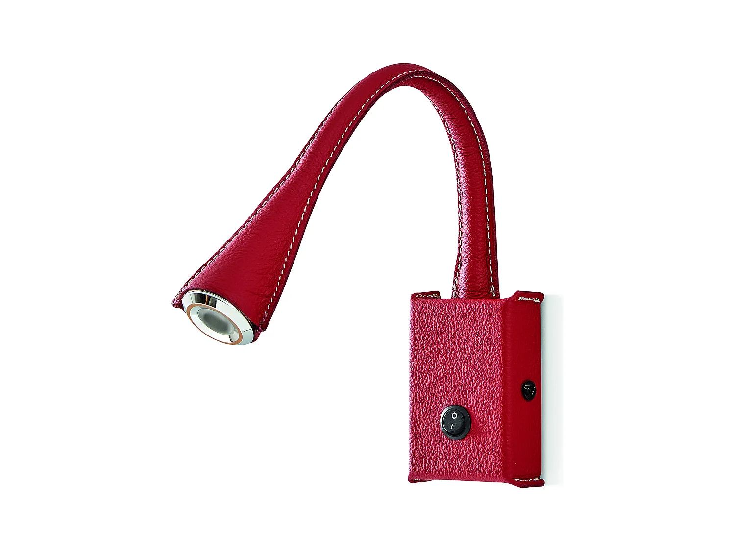 Applique murale modern Skin Reader-acier, peau rouge-2w LED-3 000K-180º degrés-on&off-IP20