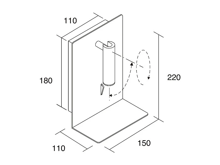 Nowoczesny kinkiet BALTIC - LED SMD 3W - 251lm i 3K - USB - 350° - w?./wy?. - 30 000 godzin - IP20 - stal i czer?