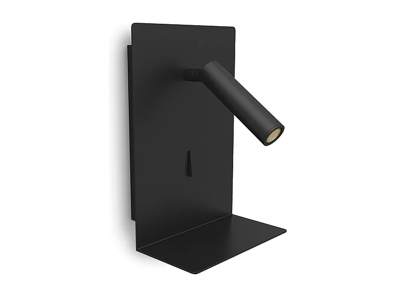 BALTIC moderne stijl wandlamp - LED SMD 3W - 251lm en 3K - USB - 350º - aan&uit - 30.000 uur - IP20 - staal en zwart