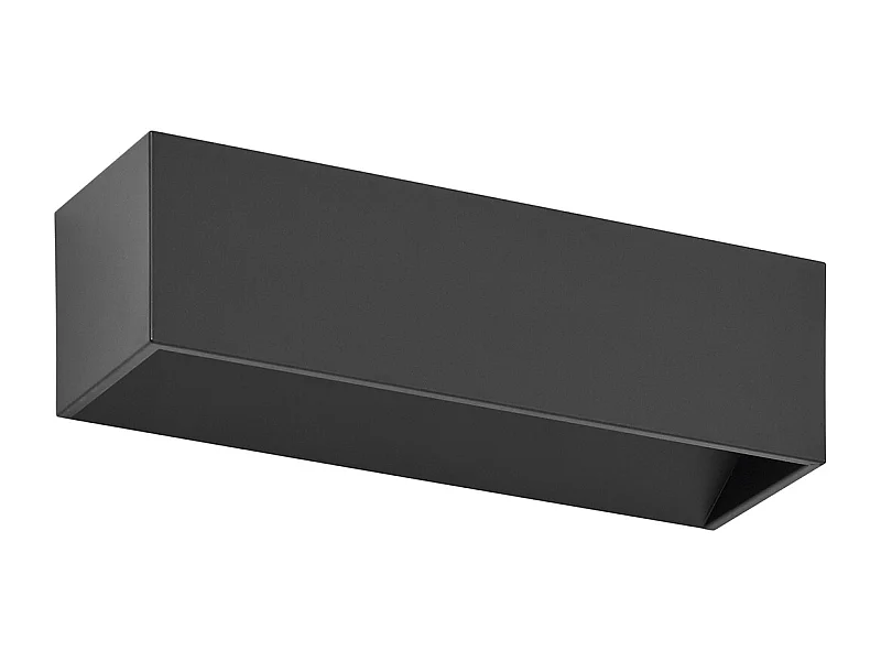 Applique murale Rett moderne-L. 25cm-led 8w-790lm-3k-up&down-aluminium-noir-ip20