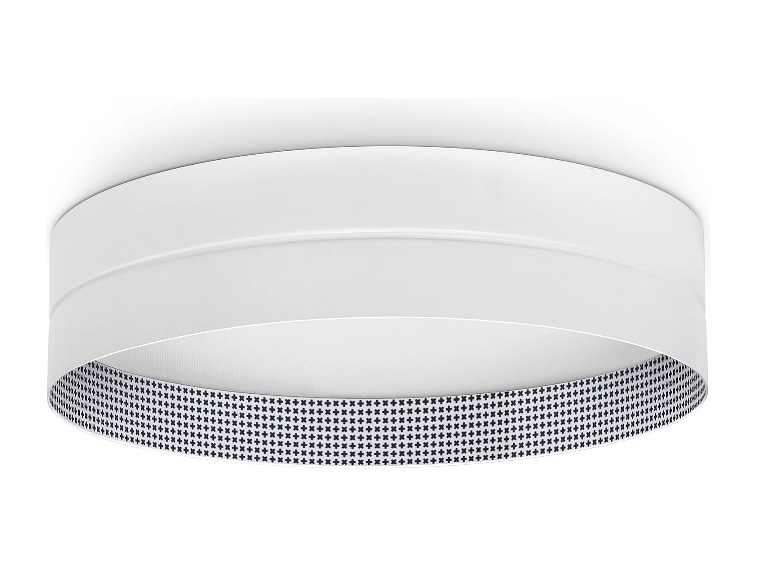 Plafonnier moderne en Vinyle-d.ø40,5 cm-led 30w -3316lm, 3k-120º-aluminium-ip40-blanc