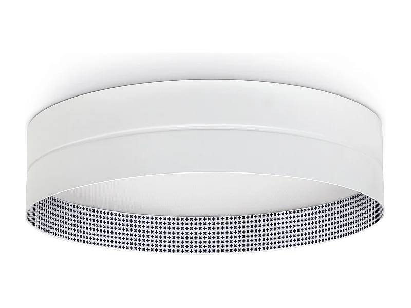 Plafonnier moderne en Vinyle-d.ø40,5 cm-led 30w -3316lm, 3k-120º-aluminium-ip40-blanc