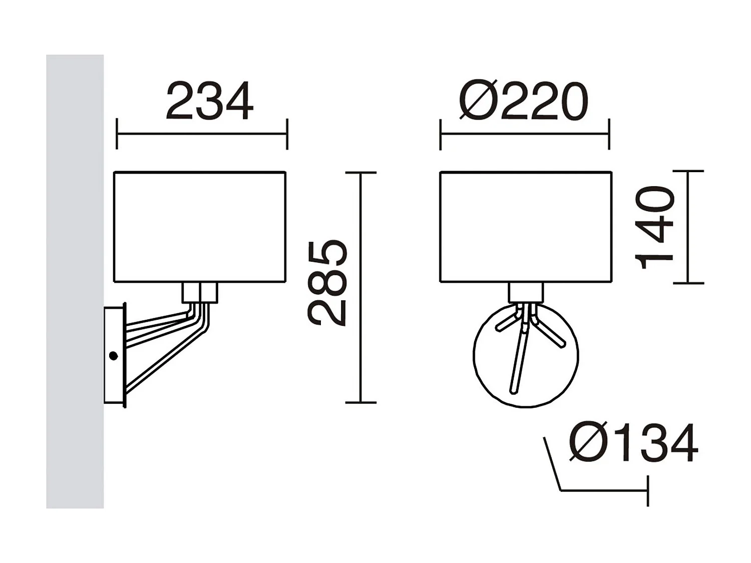 Lampada da tavolo moderna Diagonal-h.28,5cm x d.ø22cm-on&off-e27 13w-acciaio,bianco-ip20