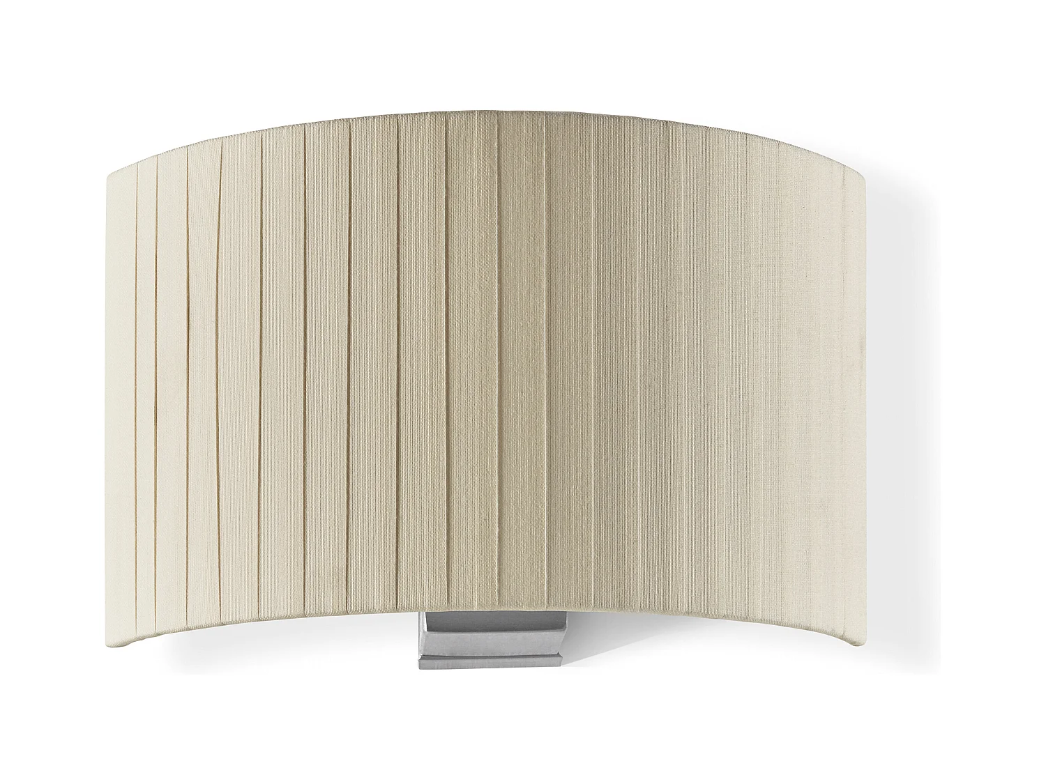 Applique classique Amsterdam-h21cm-acier, nickel-beige-e27 40w-ip20