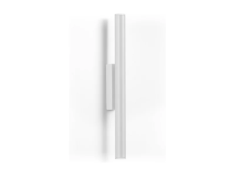 Nowoczesny kinkiet TANIA - wys. 40,8 cm - 2x 4W LED SMD - 400lm i 3K- up&down - stal i biel - IP40