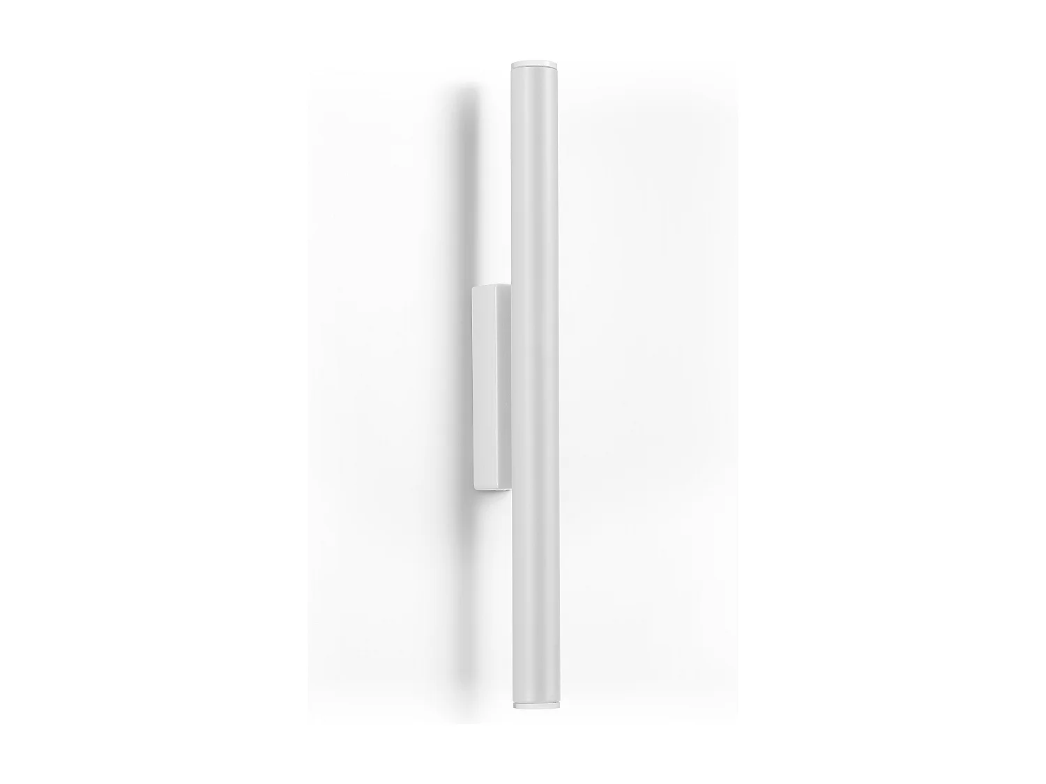 TANIA moderne stijl wandlamp - H 40,8 cm - 2x 4W SMD LED - 400lm en 3K - up&down - staal en wit - IP40