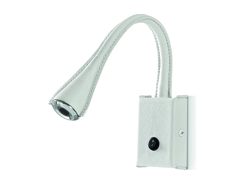 Applique murale modern Skin Reader-acier, peau blanche-2w LED-3 000K-180º degrés-on&off-ip20