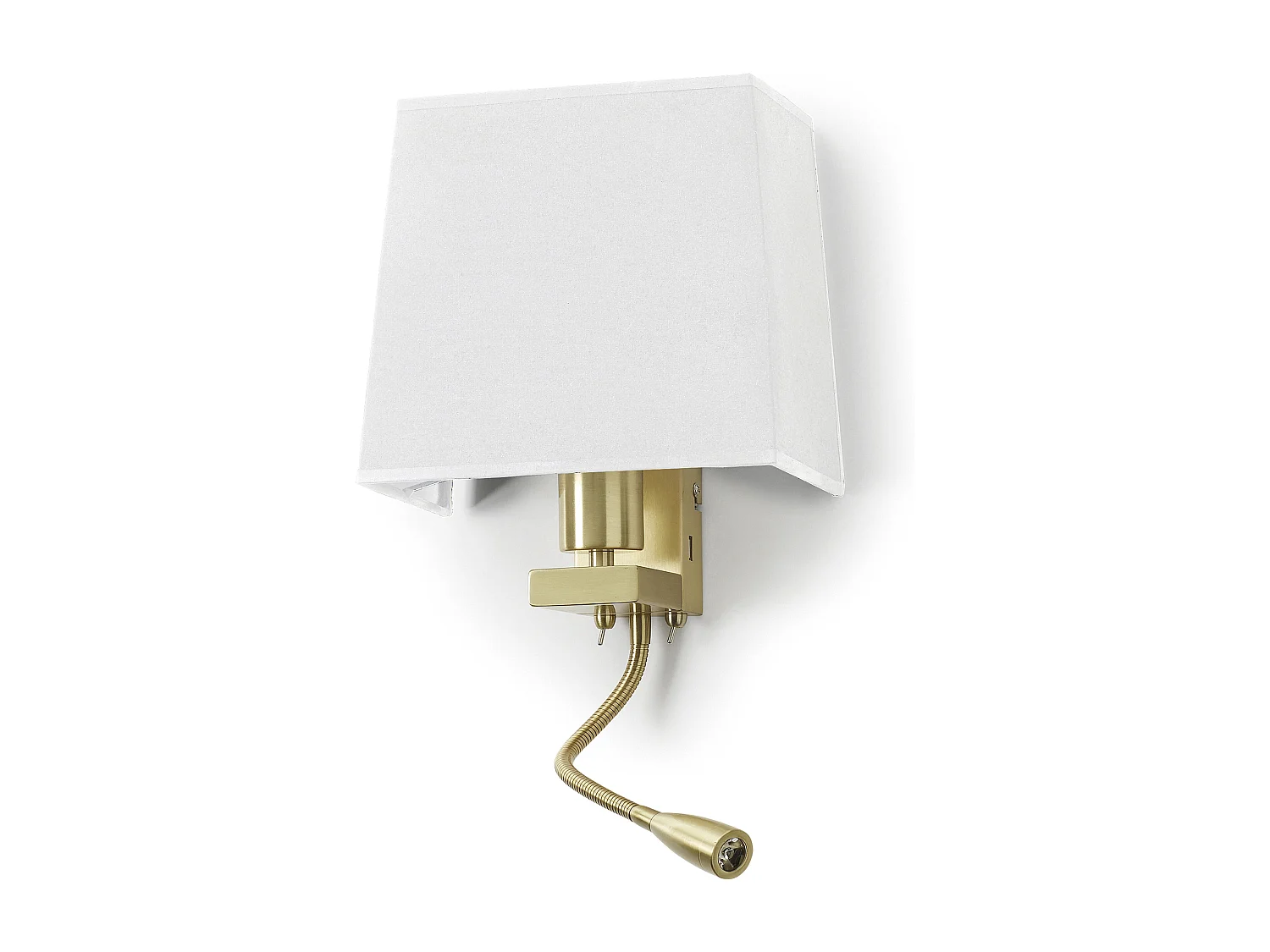 Applique classique Firenze-h43cm-e27 60w+led 3w-on&off-usb-acier-or mat,bl-ip20