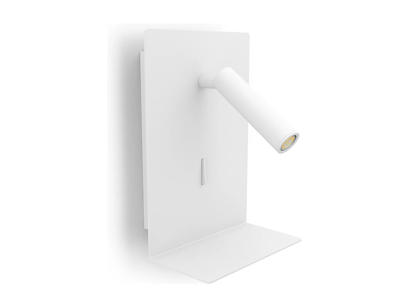 Lampada da parete moderna Baltic-led 3w-251lm,3k-usb-350º-on&off-ip20-acciaio,bianco