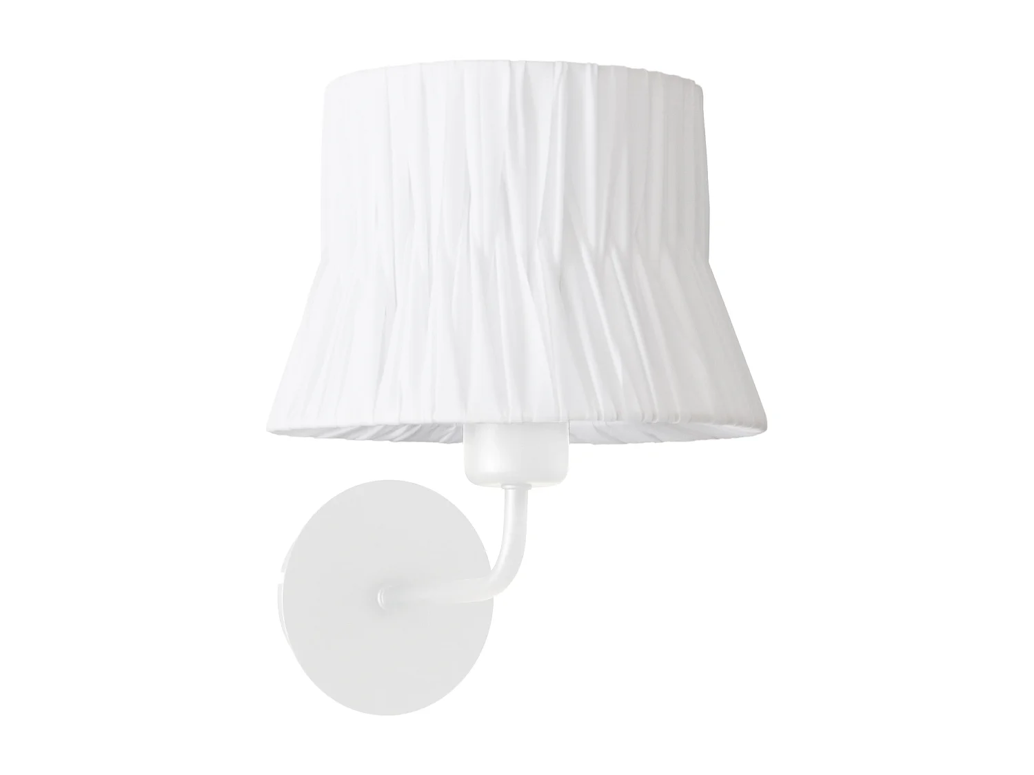 Applique classique Cora-h23,5 cm-E27 40w-d. ø20 cm-acier,blanc-ip20