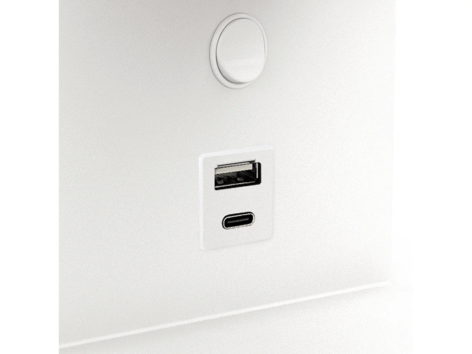 Nowoczesny kinkiet SERENE - LED SMD 6W - 732lm AND 3K - IP20 - 350° - w?./wy?. i USB - PRAWY - stal i czarny