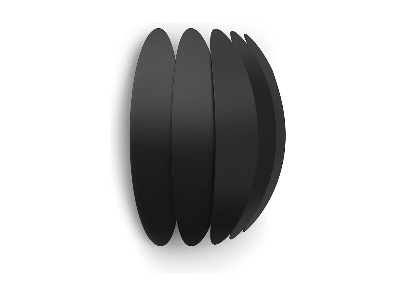 Aplique PETAL estilo moderno - A. 25 cm - LED SMD 20W - 2059lm - 3K - IP20 - aço e preto