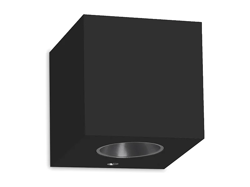 Wandleuchte aus Aluminium im modernen Stil BRICK - Breite 6,5 x H 7,2 cm - Schwarz - 3W SMD LED - 3K - 110º - IP20