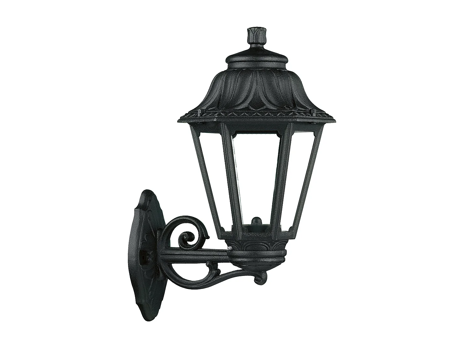 Aplique estilo clássico INDURA MINI 6 - A 40 cm - E27 42W - resina - IP55 - preto