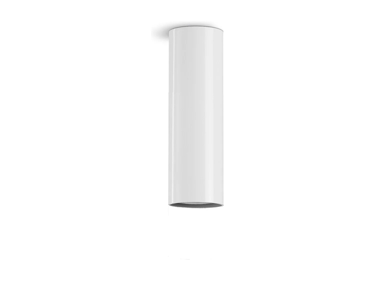 Lampada da soffitto moderna Tania-h.17 cm x d.ø 5,5 cm-gu10 50w-acciaio, bianco-ip20