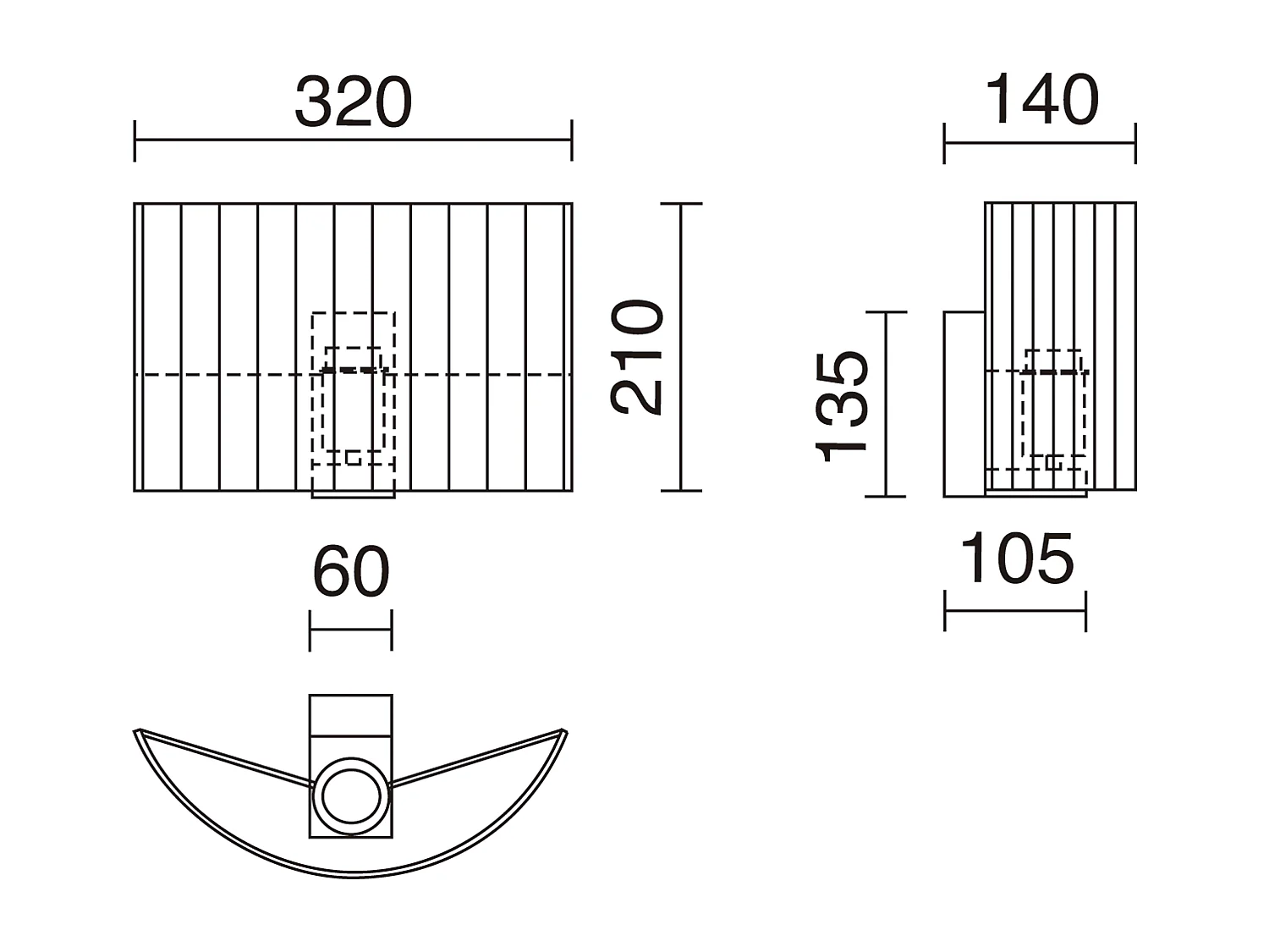 Applique classique Amsterdam-h21cm-acier, nickel-blanc-e27 40w-ip20