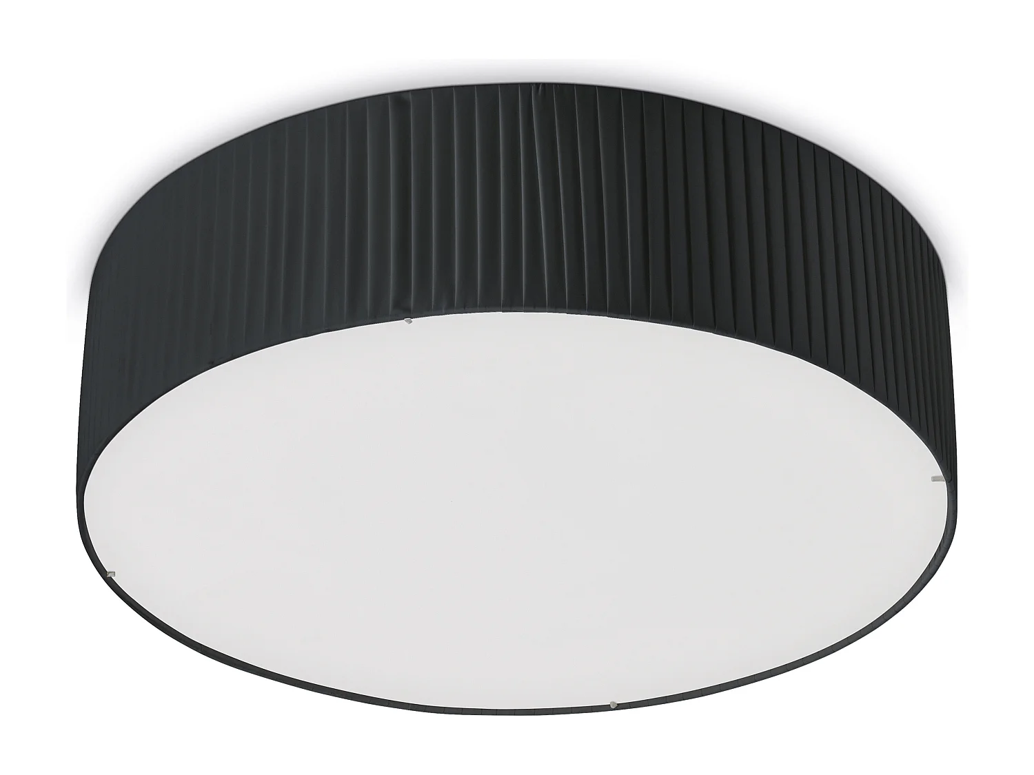 Plafonnier Vorada moderne-d.ø60cm-led cob ac 25w -3540 lm,3k- ip20 -acier,noir