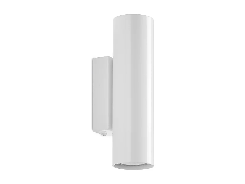 Lampada da parete moderna Tania-h.20.2 cm-2X gu10 50w-up&down-acciaio, bianco-ip20