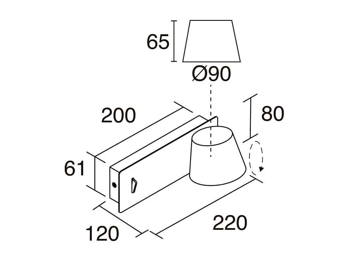 SERENE Wandleuchte im modernen Stil – LED SMD 6 W – 732 lm UND 3 K – IP20 – 350 ° – Ein/Aus und USB – Doppelposition – Stahl und Weiß