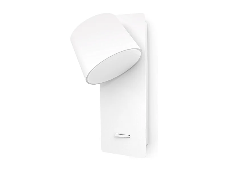 Applique Serene -led 6w-732lm,3k-ip20-350º-on&off,usb-double position-acier,blanc