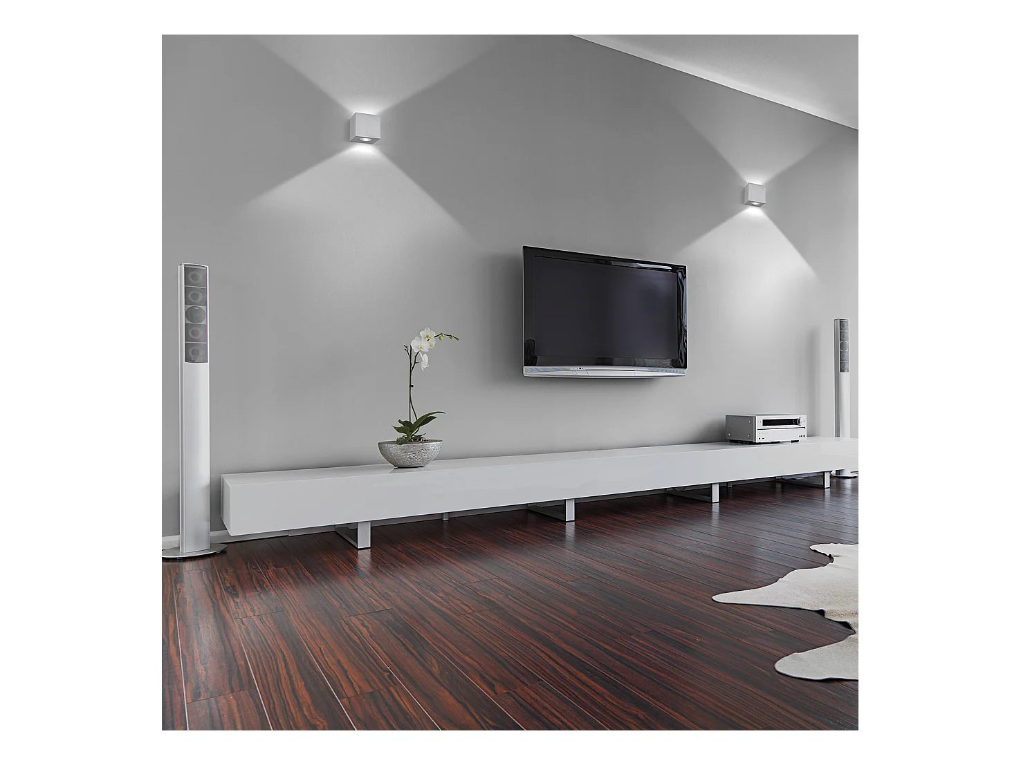 Applique murale Brick -aluminium-h7,2 cm x 6,5-led blanche 3w-3k-up&down-110º-ip20