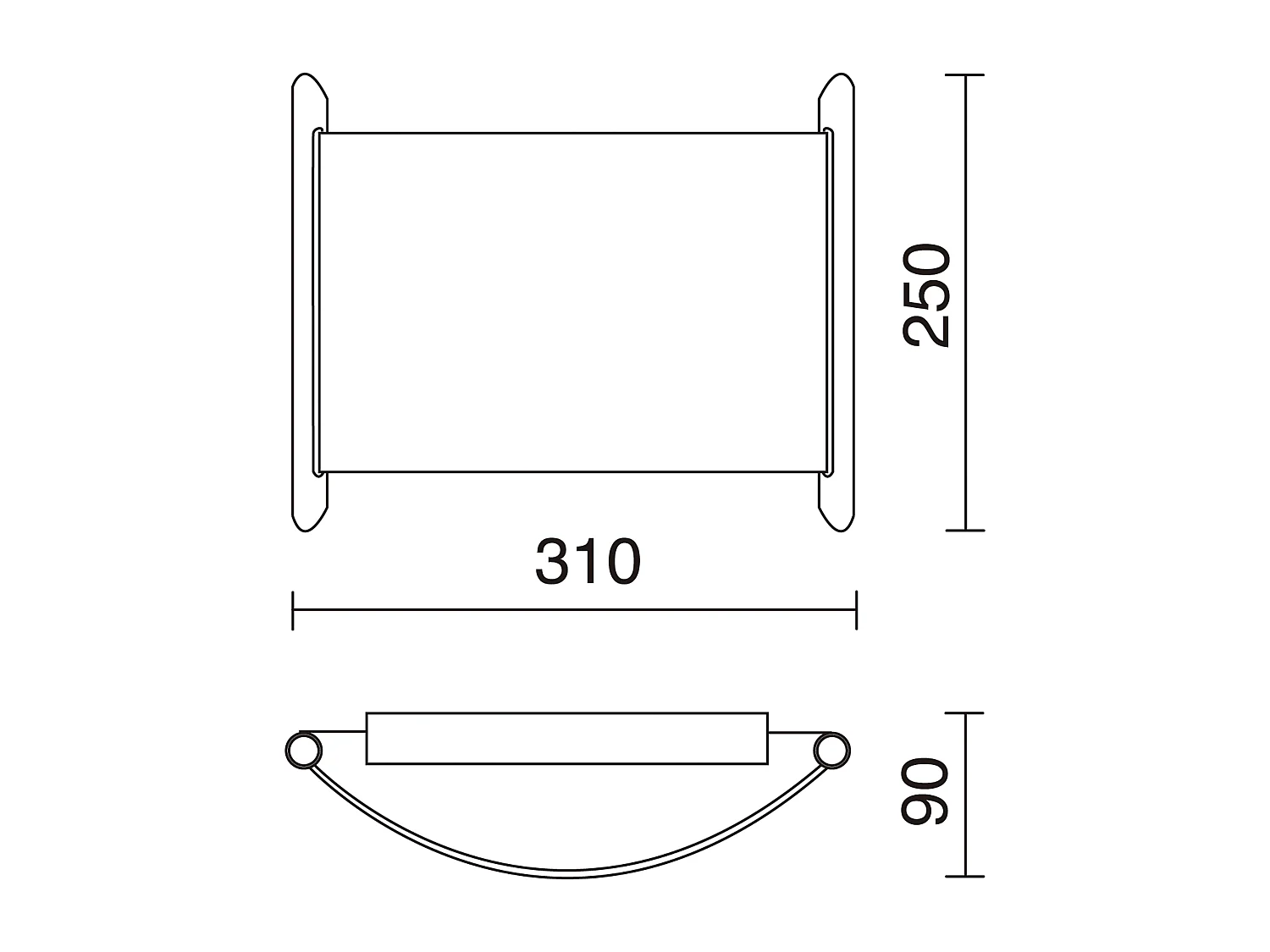 Applique classique ESPIGA-largeur 31cm-led 12w-1200 lm et acier 3k,chrome-ip20