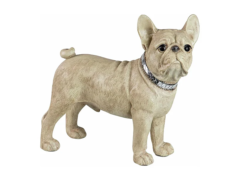 Figura Perro Bulldog Frances Resina 33x16x30 Cm