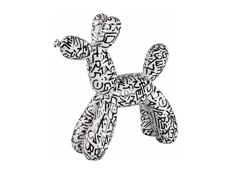 Figura Perro Globo Resina 28x11x27 Cm