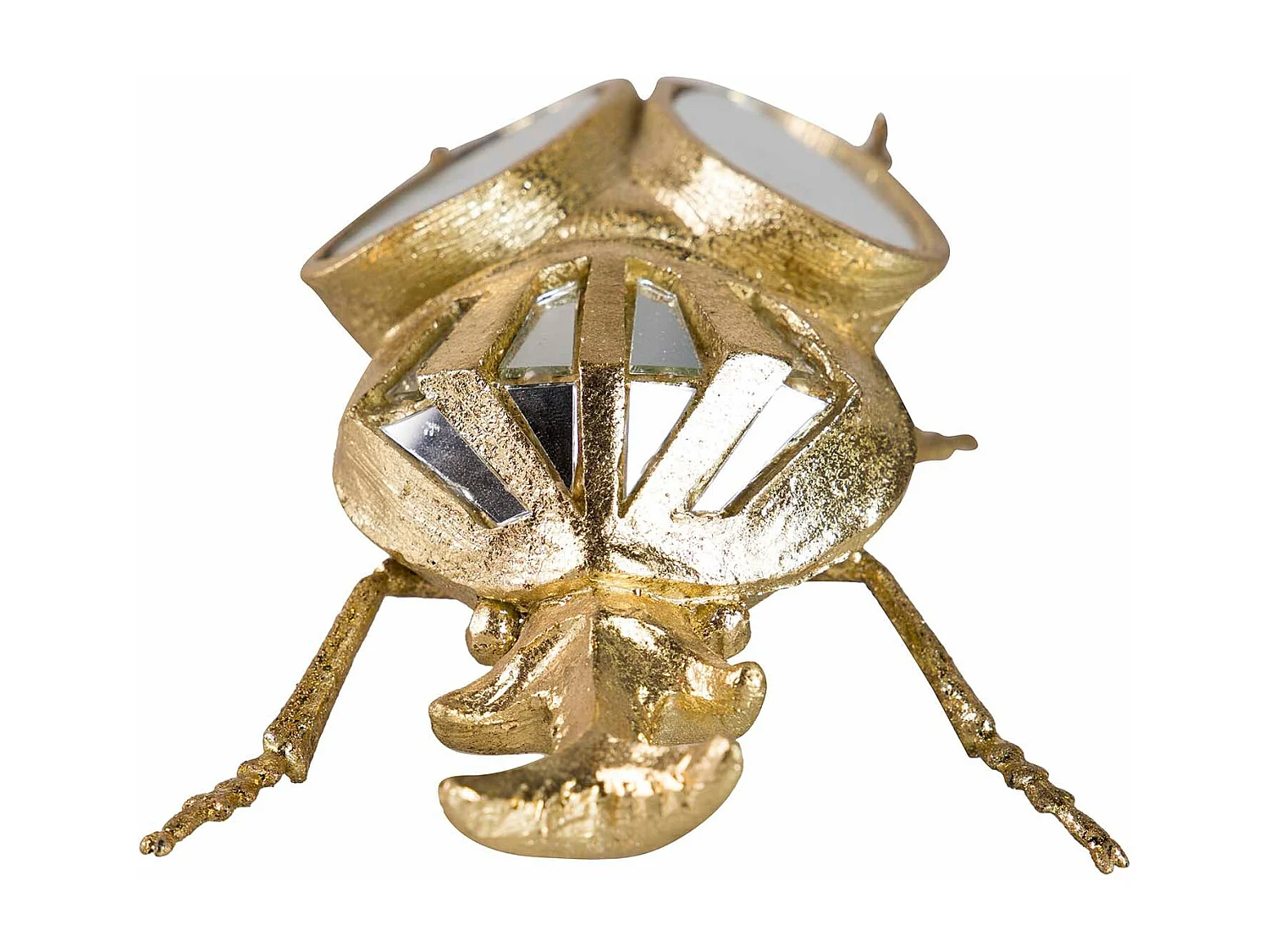 Figura Escarabajo Resina Espejo 19x12x7 Cm