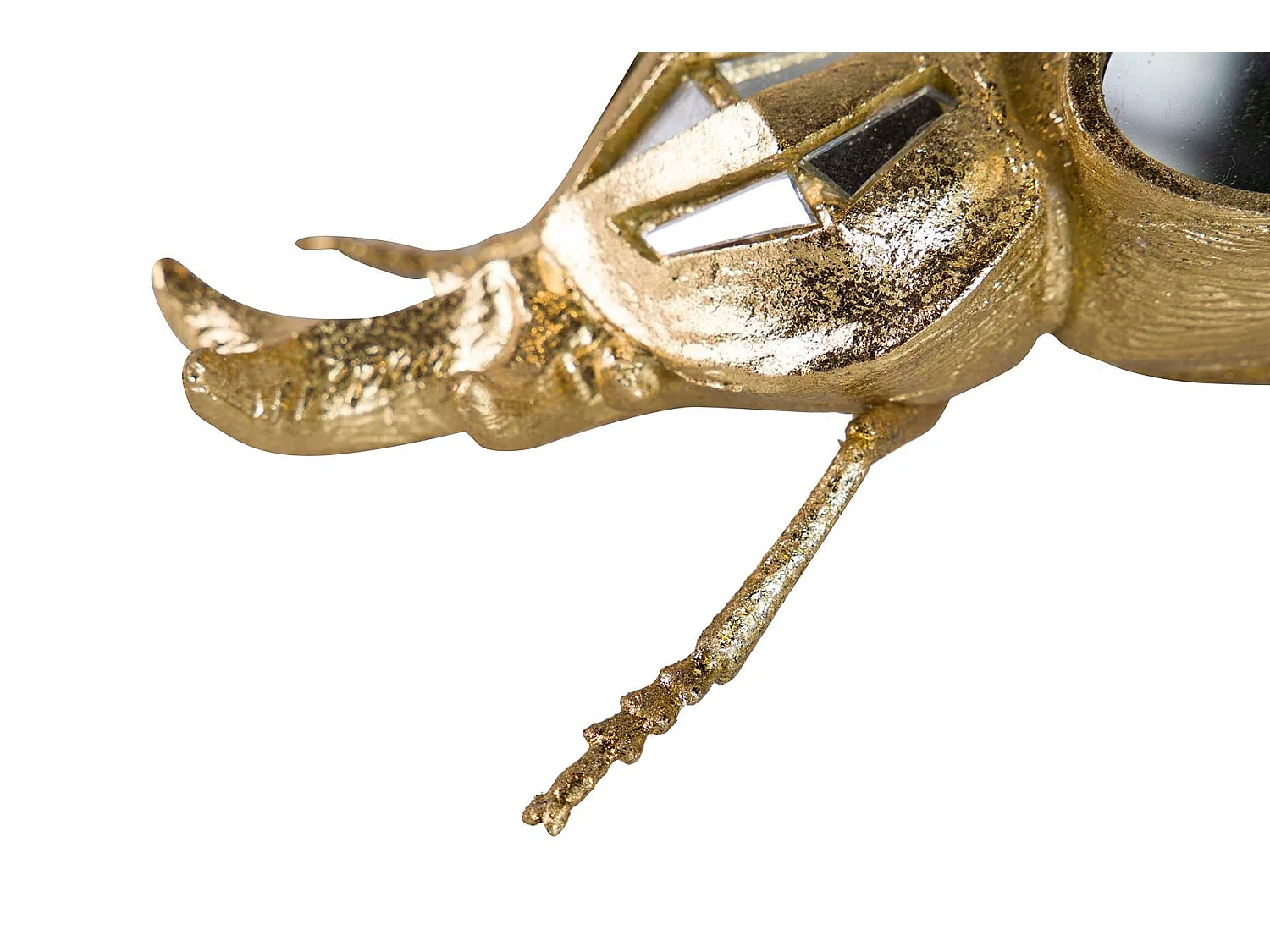 Figura Escarabajo Resina Espejo 19x12x7 Cm