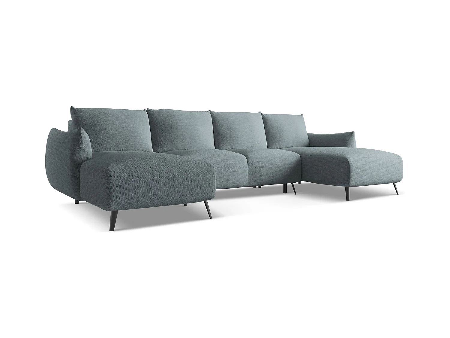 Große Wohnlandschaft - Ecke Rechts - Chenille - Jeans - MALIE