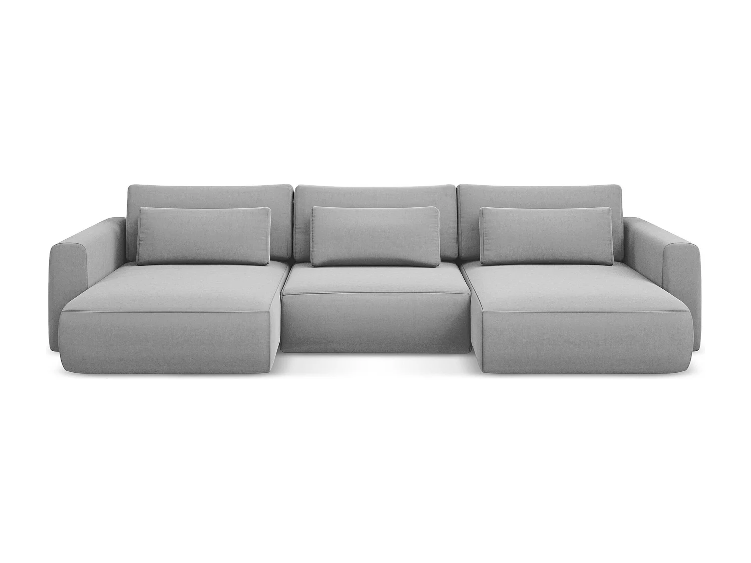 Große Wohnlandschaft - Ecke Rechts - Samt - Grau - KAPUA