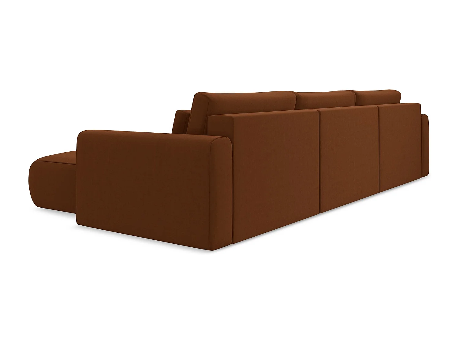 Große Wohnlandschaft - Ecke Rechts - Samt - Terrakotta - KAPUA