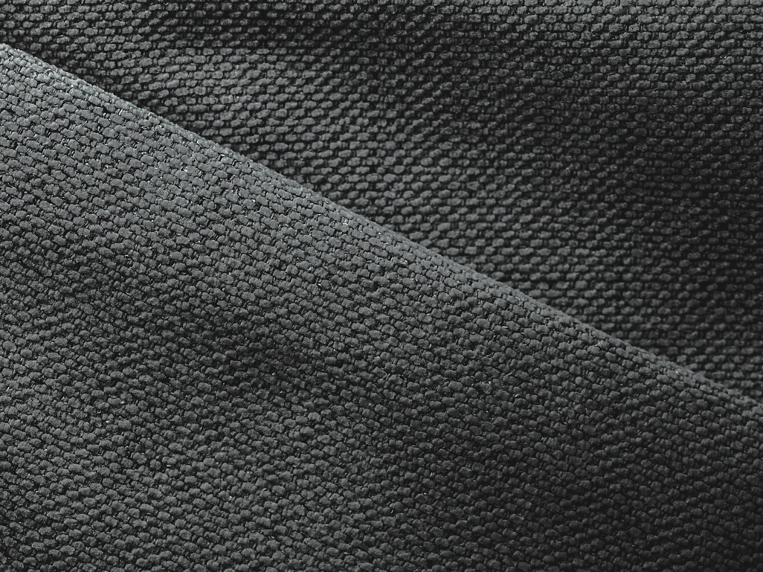 Canapé d'angle panoramique convertible en tissu texturé - gris - NANEA