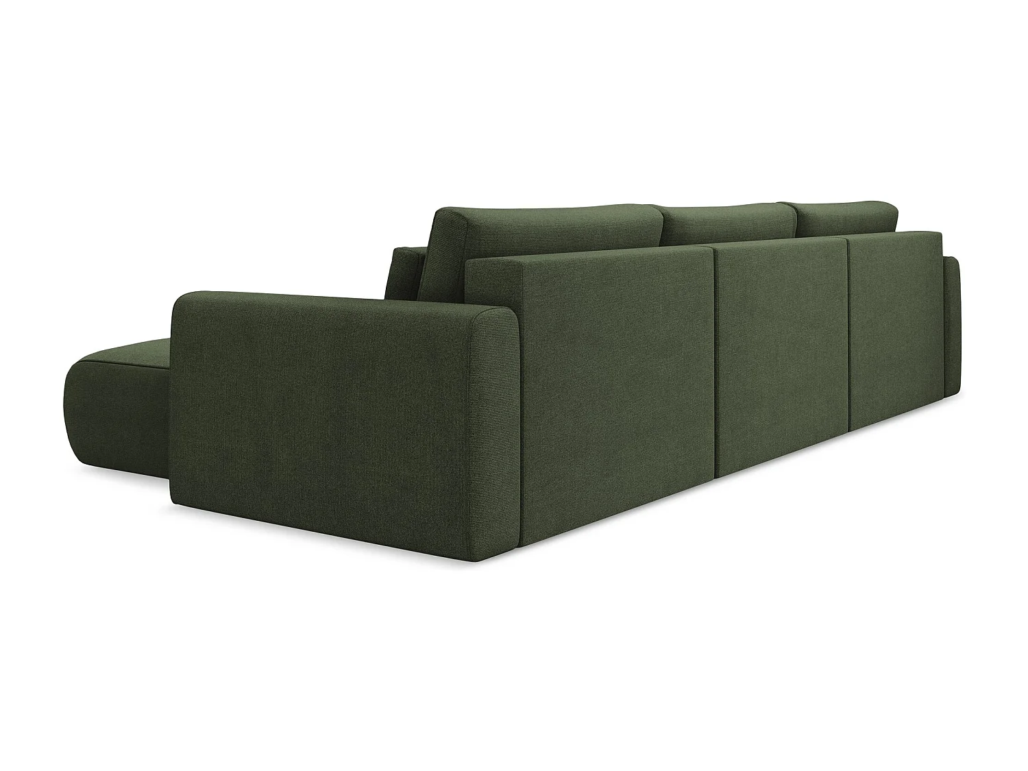 Große Wohnlandschaft - Ecke Rechts - Strukturstoff - Olive - KAPUA