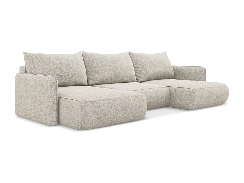 Große Wohnlandschaft - Ecke Rechts - Chenille - Silber - NANEA