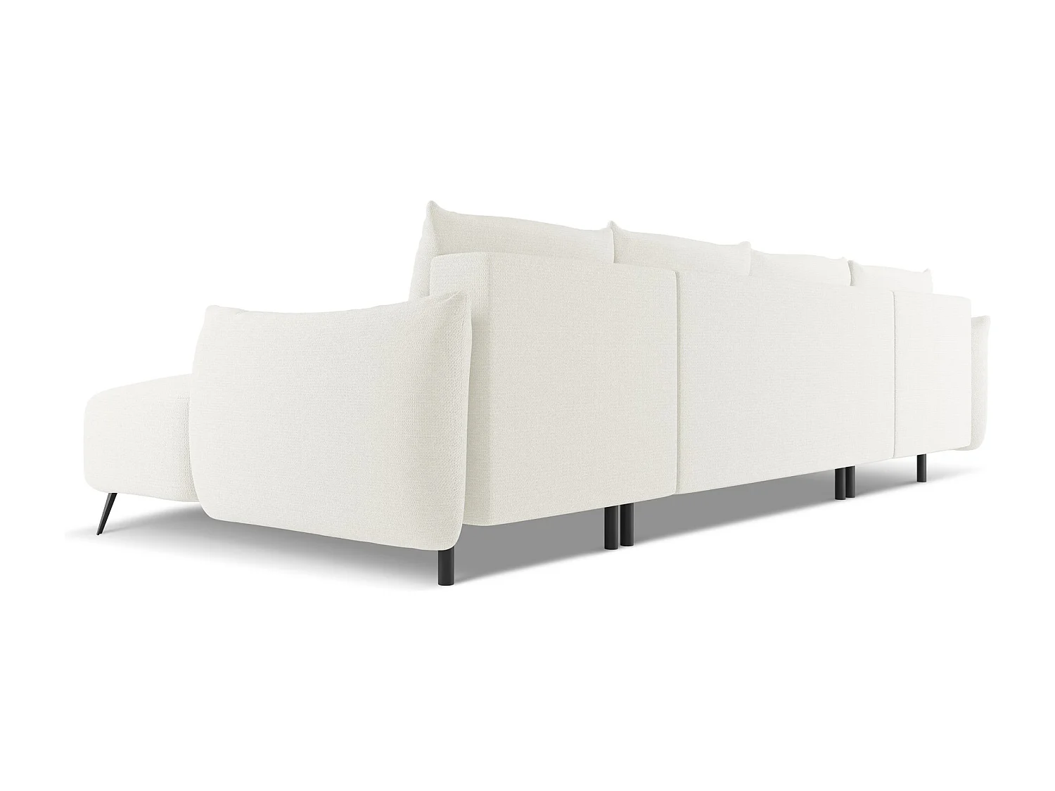 Große Wohnlandschaft - Ecke Rechts - Chenille - Weiß - MALIE