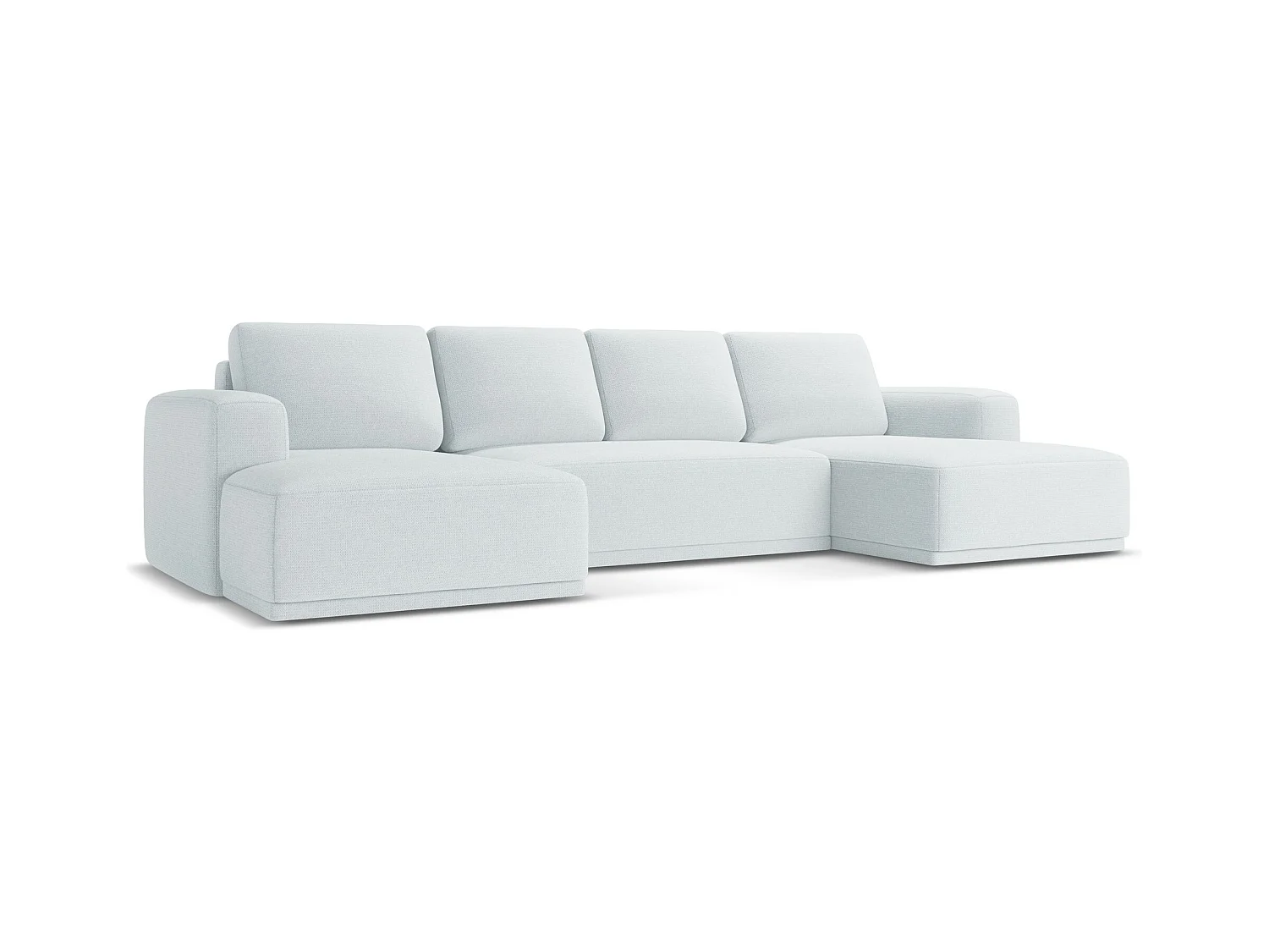 Große Wohnlandschaft - Ecke Rechts - Chenille - Hellblau - KAILA
