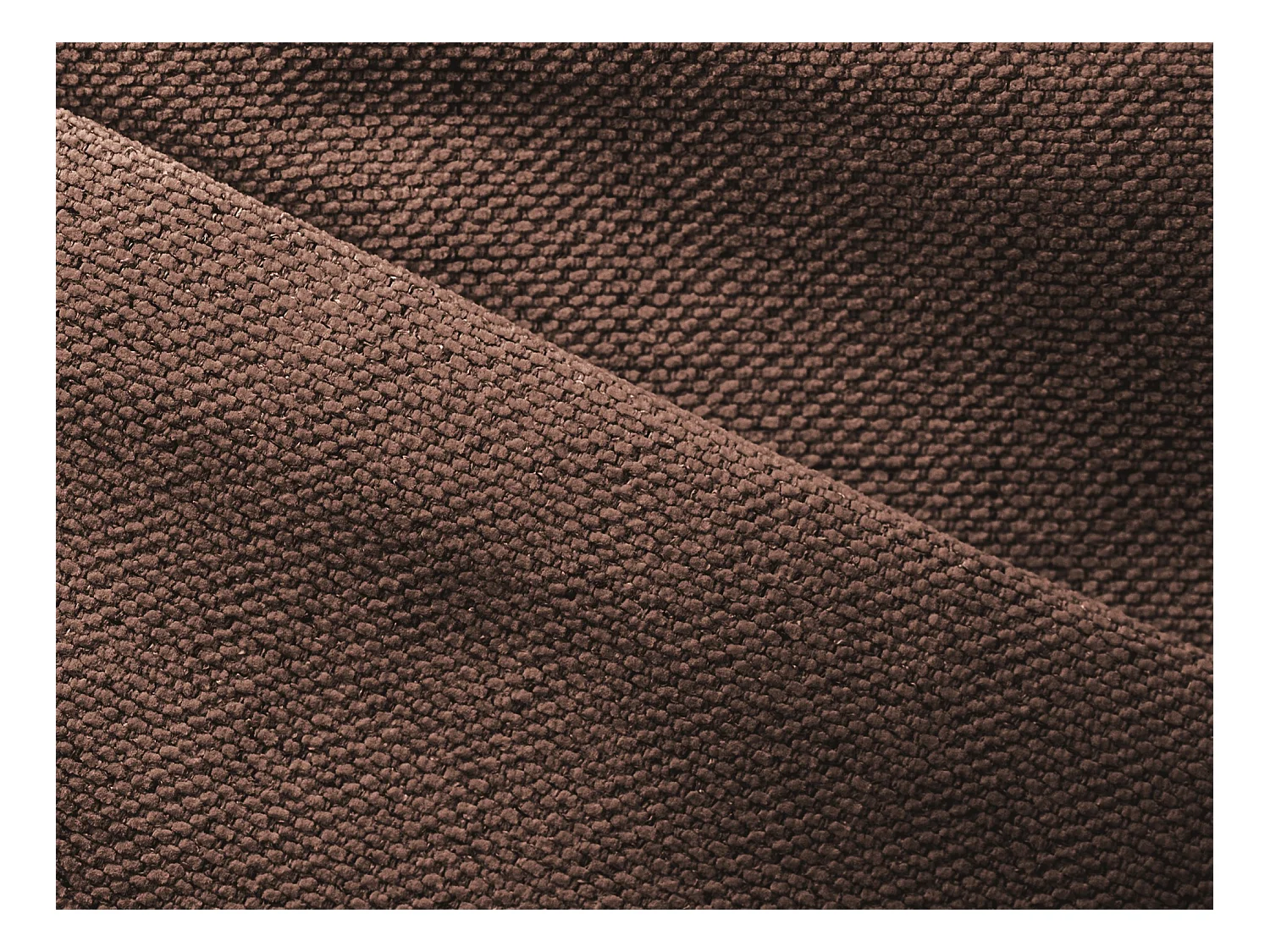 Canapé d'angle panoramique convertible en tissu texturé - rose poudré - NANEA