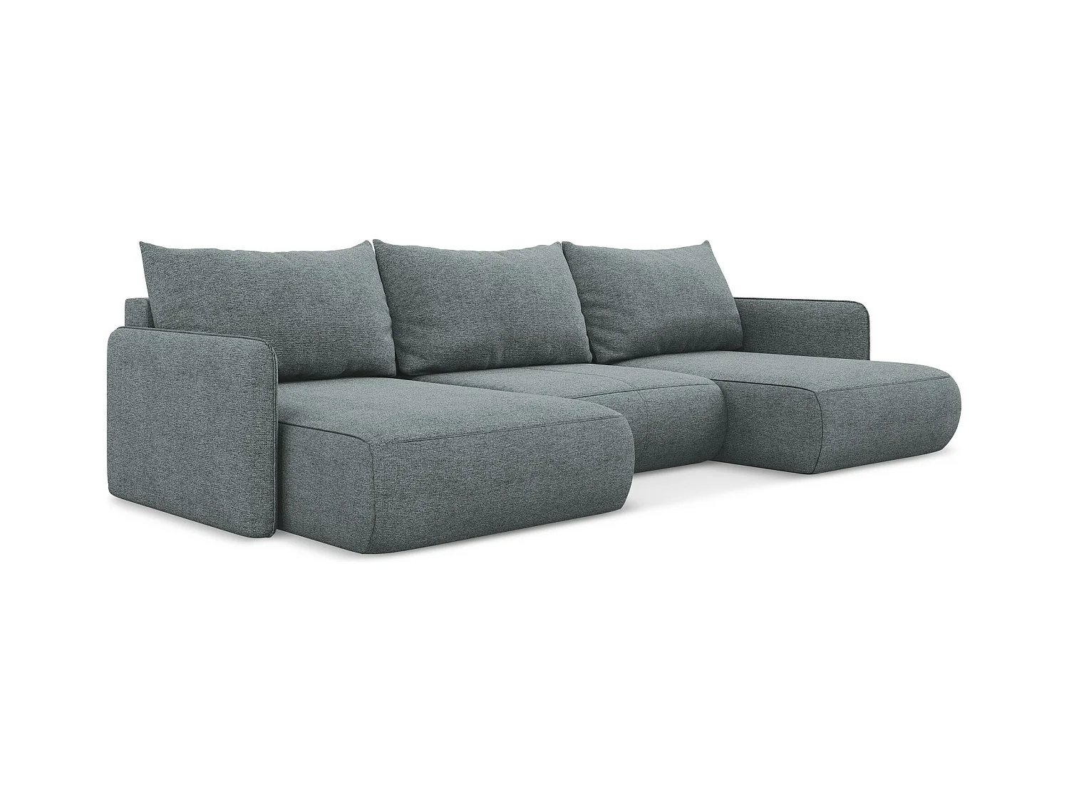Große Wohnlandschaft - Ecke Rechts - Chenille - Jeans - NANEA