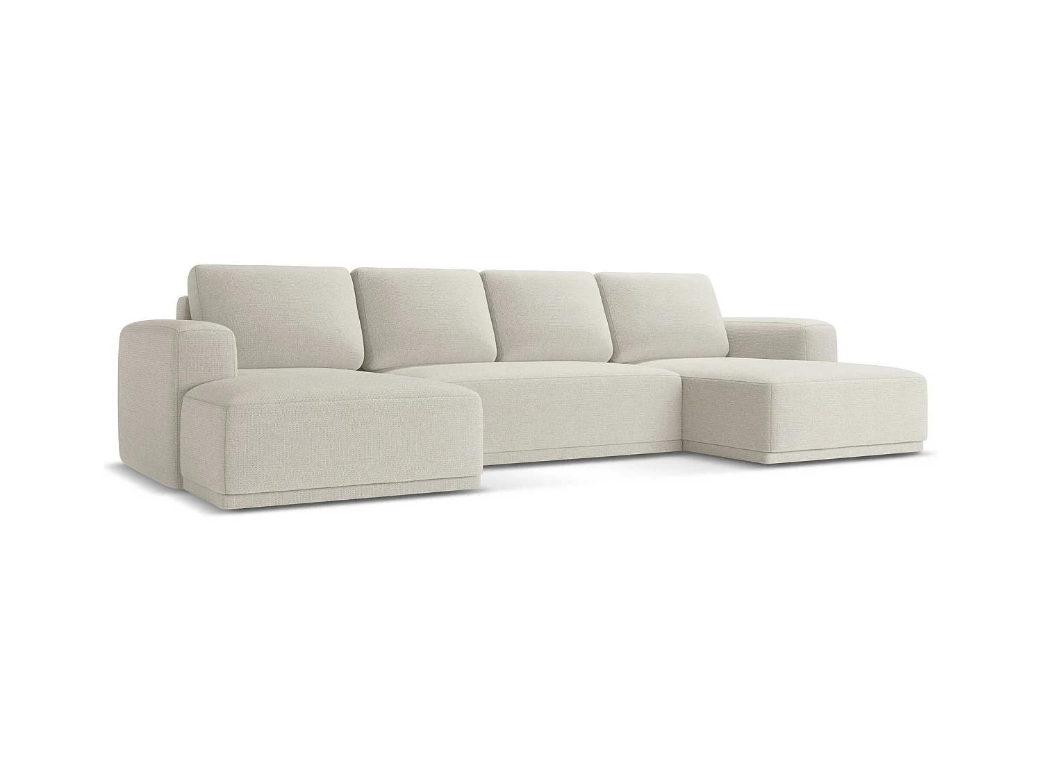 Große Wohnlandschaft - Ecke Rechts - Chenille - Silber - KAILA