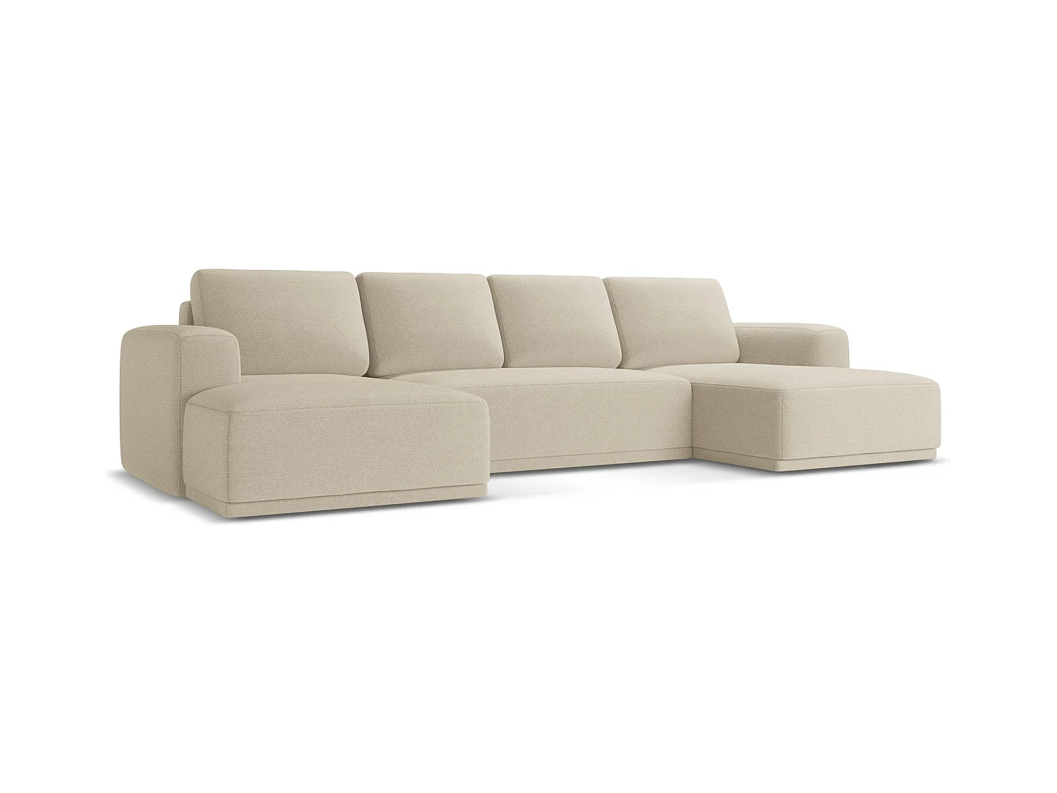 Große Wohnlandschaft - Ecke Rechts - Chenille - Dunkelbeige - KAILA