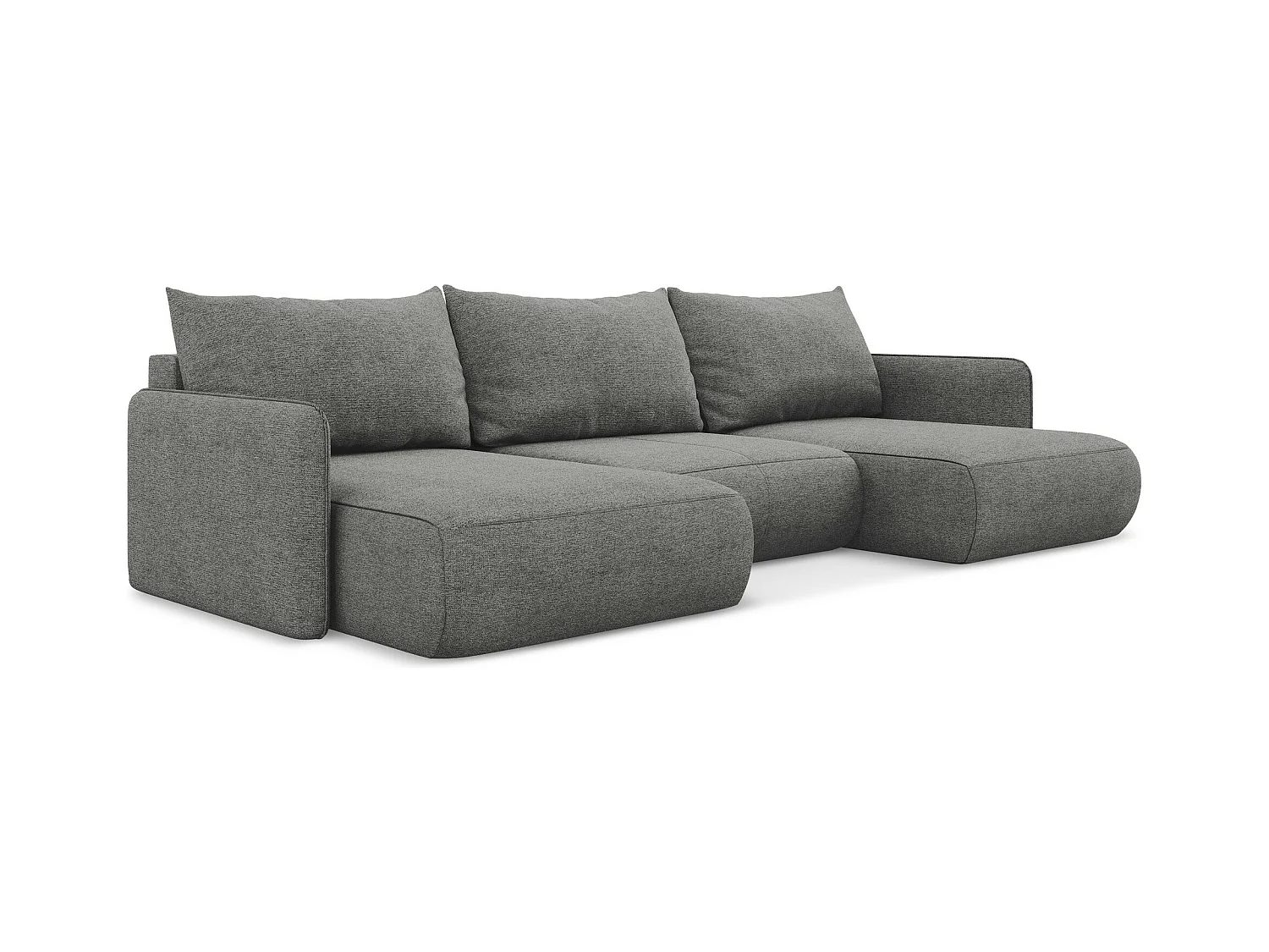 Große Wohnlandschaft - Ecke Rechts - Chenille - Elefant - NANEA