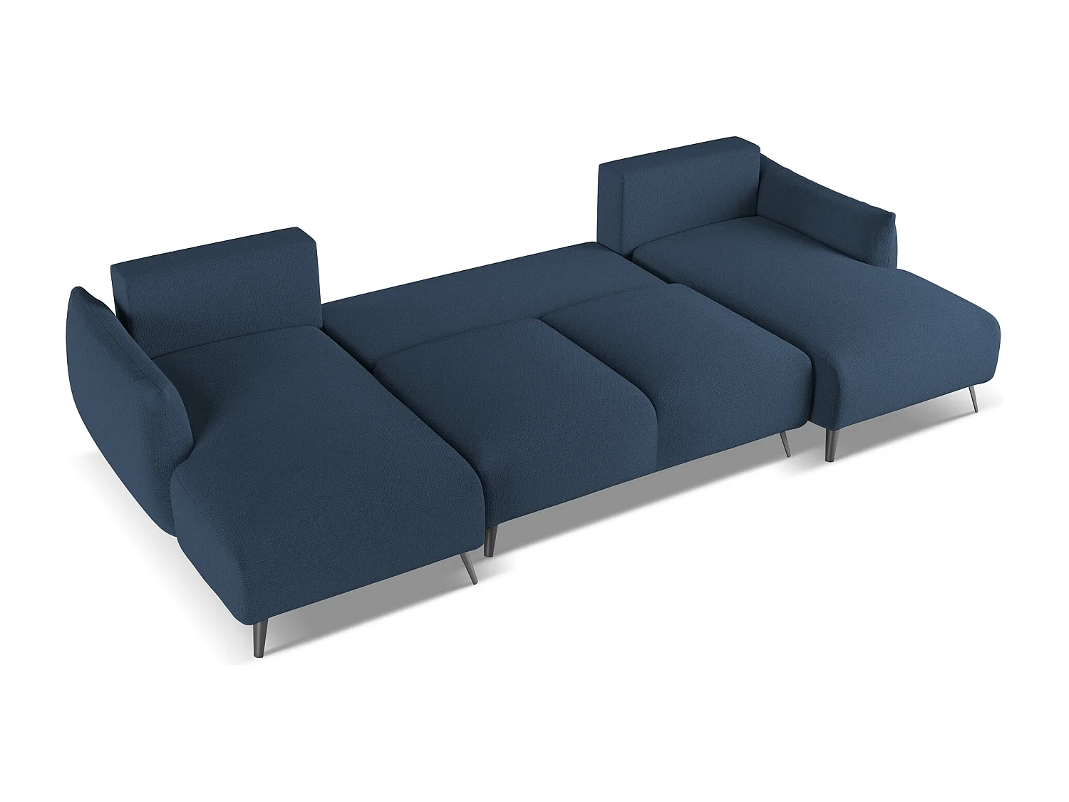 Große Wohnlandschaft - Ecke Rechts - Chenille - Königsblau - MALIE