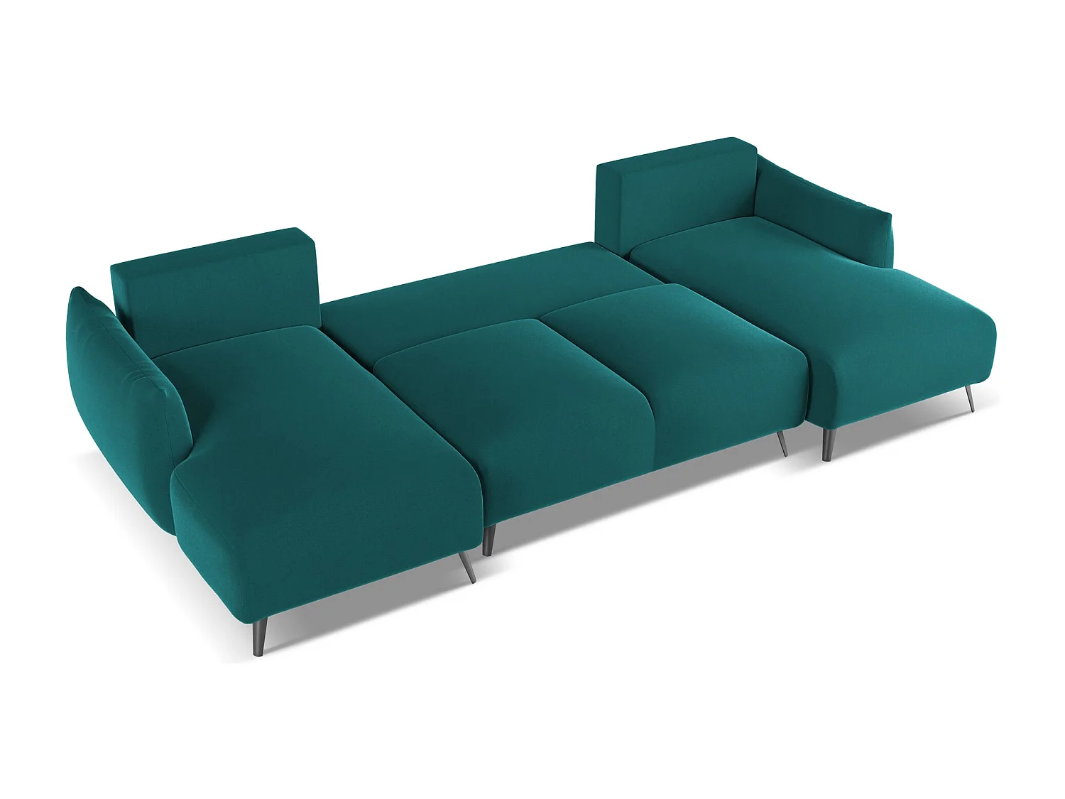 Große Wohnlandschaft - Ecke Rechts - Samt - Marine - MALIE