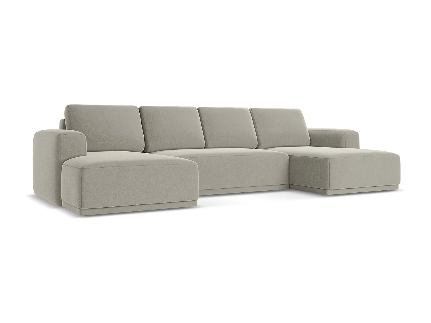 Große Wohnlandschaft - Ecke Rechts - Samt - Perle - KAILA