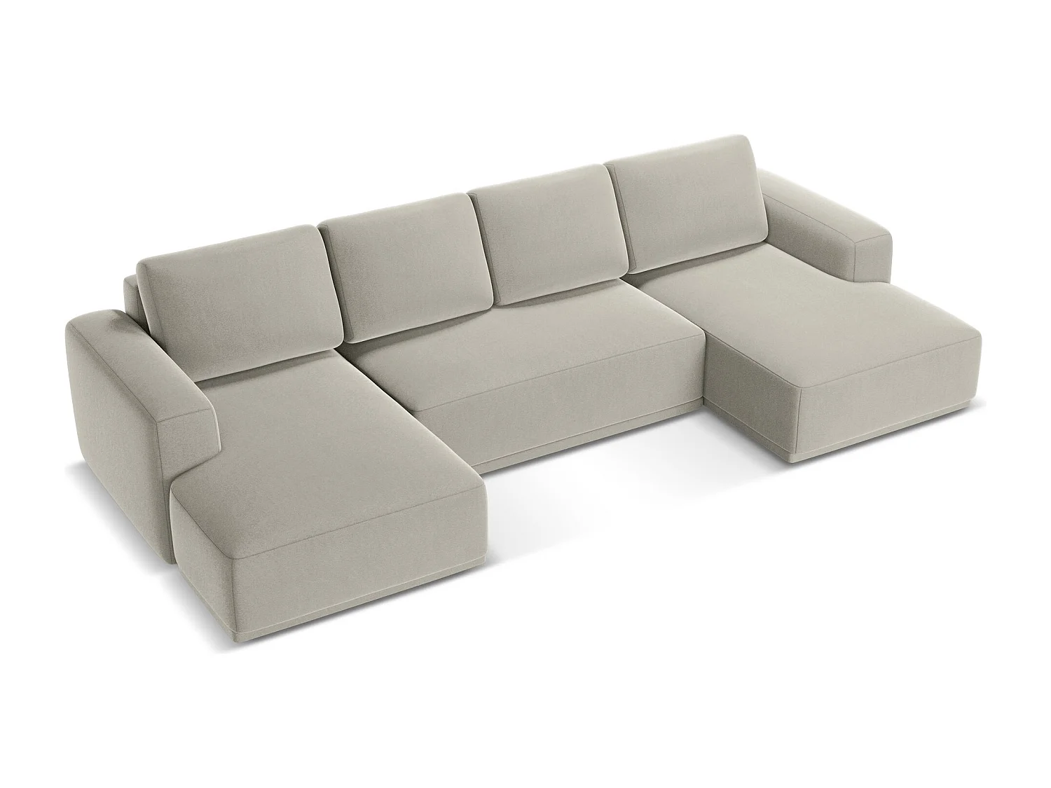 Große Wohnlandschaft - Ecke Rechts - Samt - Perle - KAILA