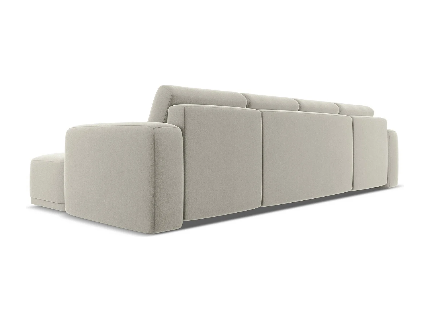 Große Wohnlandschaft - Ecke Rechts - Samt - Perle - KAILA