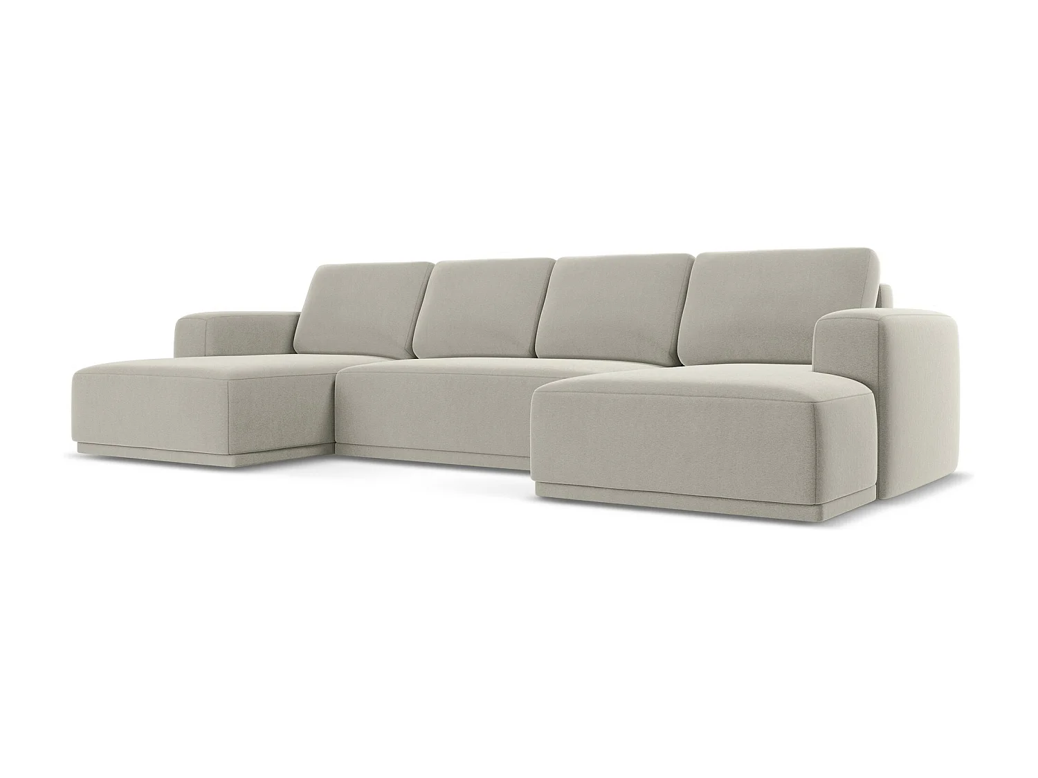 Große Wohnlandschaft - Ecke Rechts - Samt - Perle - KAILA